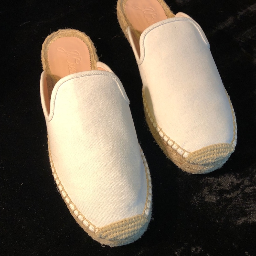 J Crew AY330 Espadrille Mules Womens 11 NEW